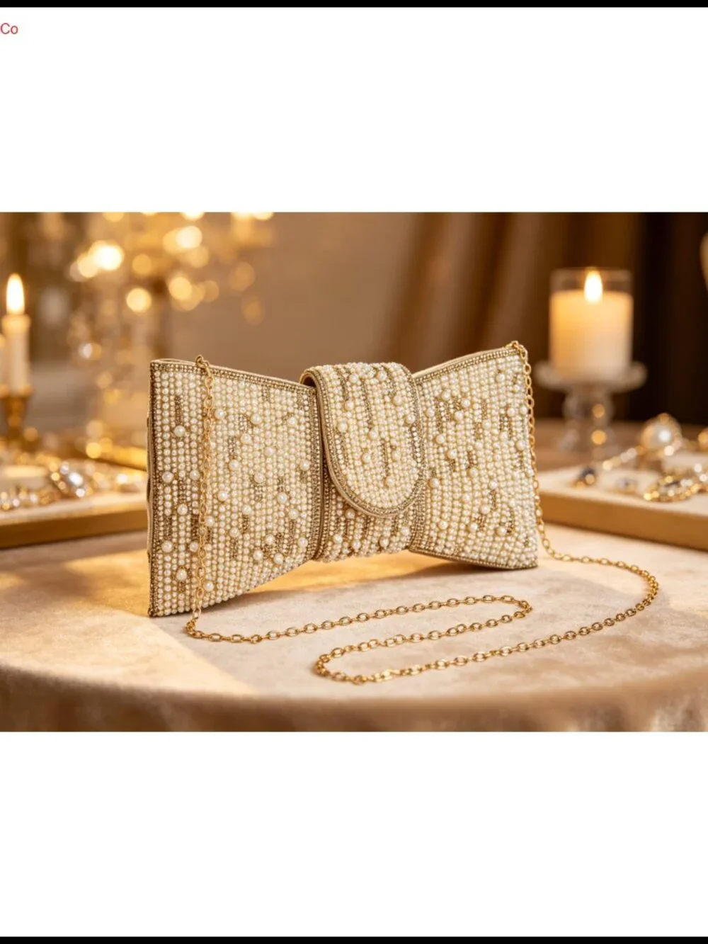 Rhinestone Clutch Vegan Leather Evening Bag Detachable Chain